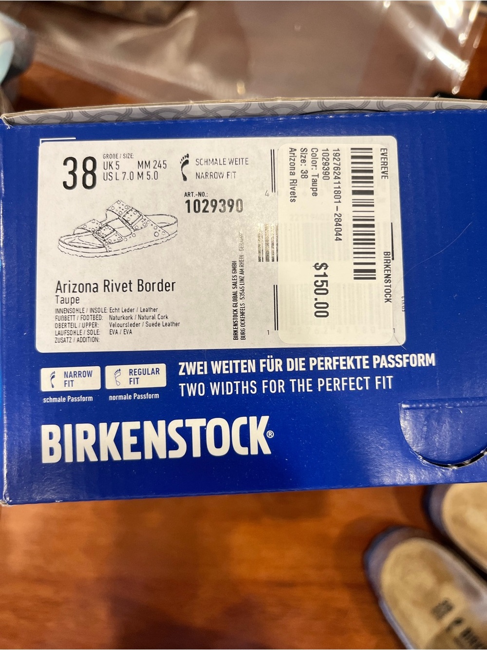 BIRKENSTOCK Taupe Arizona Rivet Sandals - Picture 8 of 8